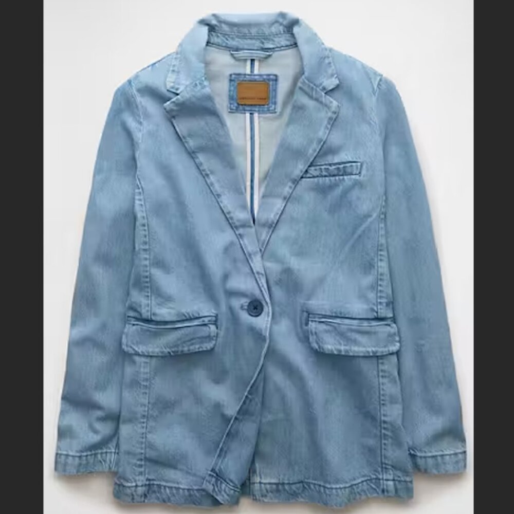 AE Oversized Denim Blazer